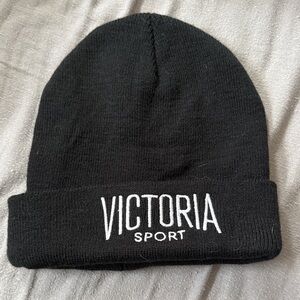 Victoria's Secret Sport Black Knit Beanie